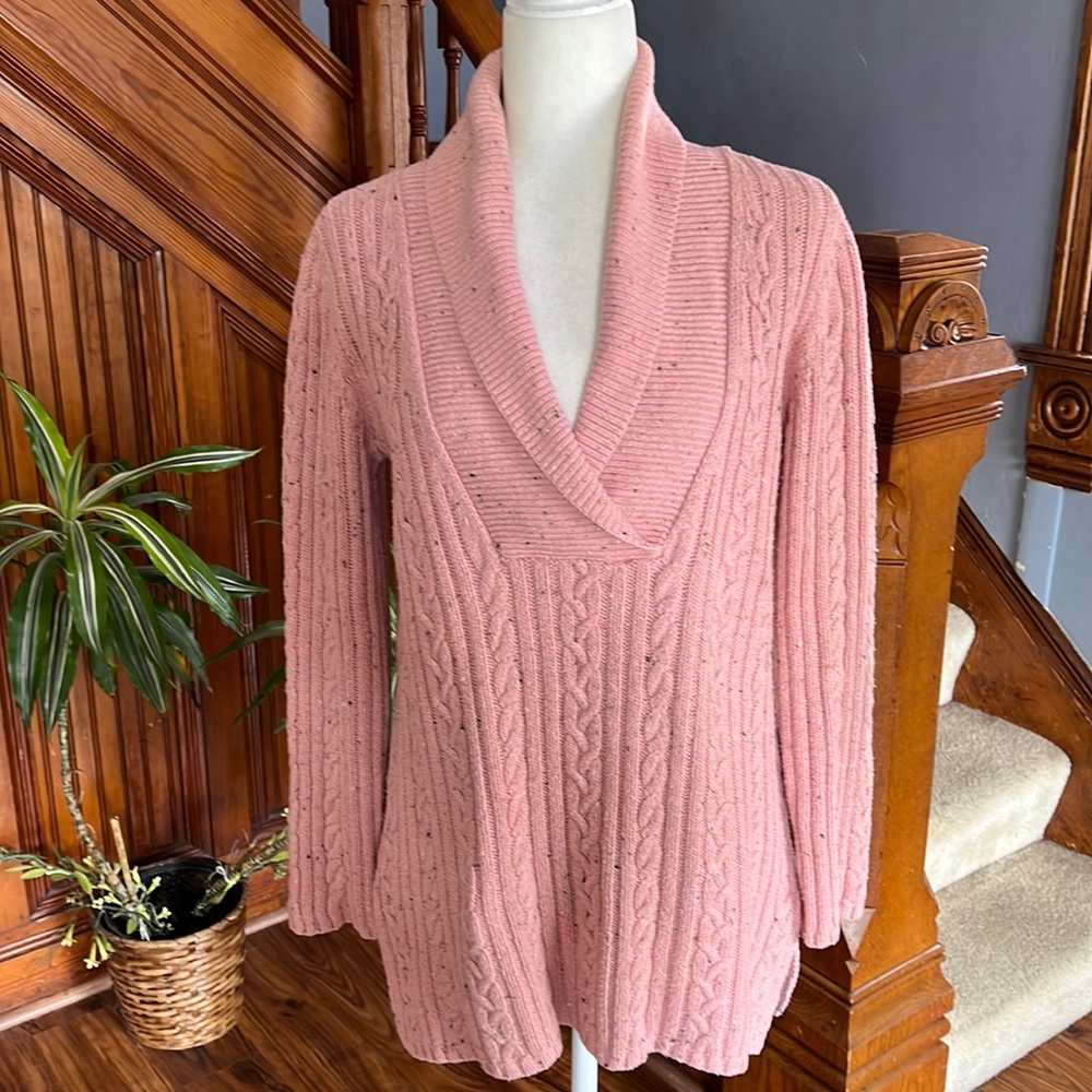 J.Jill Cable Knit Blush Pink S weather Sz S